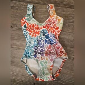 Colorful Patterned Dance Leotard
